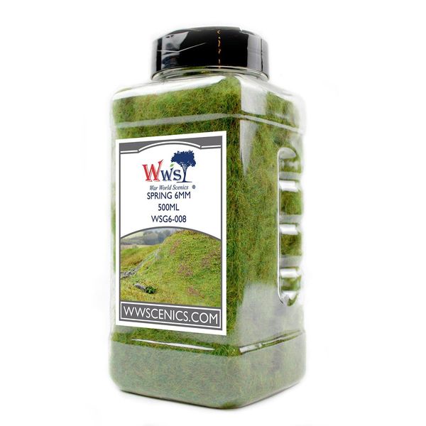 WWScenics | 6mm Spring Static Grass | 500ml Can | WSG6-008 | Realistic Model Scenery Material