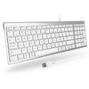 Macally Wired Keyboard for Mac, Compatible Apple Keyboard with Numeric Keypad - Slim, Space-Saving Design for, MacBook Pro/Air Laptop, iMac Replacement
