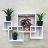 FixtureDisplays? Wall Mount Cube Set Intersecting Shelves White 10151