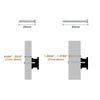 sourcing map 10 Pack Cabinet Knobs, Single Hole Cabinet Handles Rectangle Knobs for Cupboard Closet Bathroom Dresser Drawer Knobs Silver