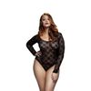 Baci BW3102-BLKQS Black Lacey Back Cutout Bodysuit