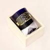 Tajima Glass Gold Leaf Fuji Cold Sake Cup, Lapis (Blue)