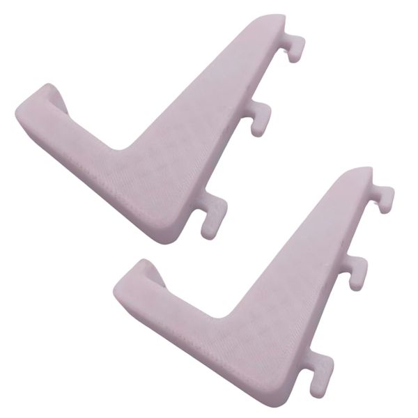 Pegboard Accessories Designed for SKADIS Pegboard | Keyboard Stand, Pegboard Hooks, Durable, Holds Up to 6 KG, Display for Mechanical Keyboards | 1 Pair (2 Hooks), White