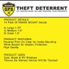 14 PACK GPS Tracking Warning INSIDE MOUNT Theft Deterrent Stickers High Quality