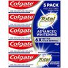 Colgate Total Advanced Whitening Toothpaste, 6.4 oz, 5-Pack | Vegan | Gluten