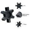 sourcing map 5pcs L110 Jaw Coupling Insert, Flexible Solid Type NBR Rubber Jaw Coupling Center Inserts for L Jaw Coupling L-Jaw Coupler Set, Black