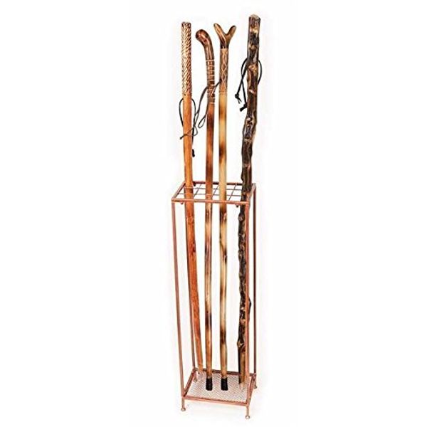 Manual Weavers Walking Sticks - Display Stand - Holds Up To 12 Sticks (9 x 7 x 19.75)