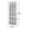 Whitmor Over the Door Shoe Organizer - 20 Section - Space-Dyed Grey