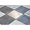 Neodrain 6-Inch Square Shower Drain with Removable Tile Insert Grate,Brushed ...