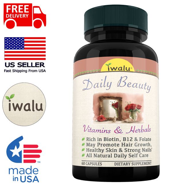 B12 Vitamins Support Keratin For Healthier Hair, Skin & Nails Saw Palmetto Pills