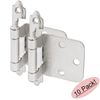 *10 Pack* Cosmas Cabinet Hinges Satin Nickel Variable Overlay 15539-SN (Pair)