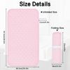 Yaopelky 3 Pack Washable Reusable Waterproof Changing Mat Longer Changing Table Cover Pink