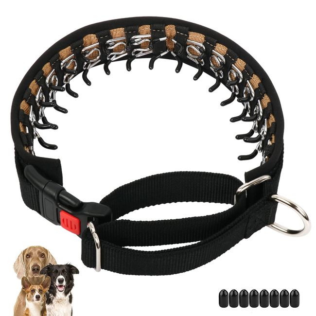 Martingale Collar for Dogs, No Pull Dog Collar for Small Medium Large Dogs, Dog Walking Collar for Pulling, Anti Pull Dog Martingale Training Collars with Buckle (L, Black)