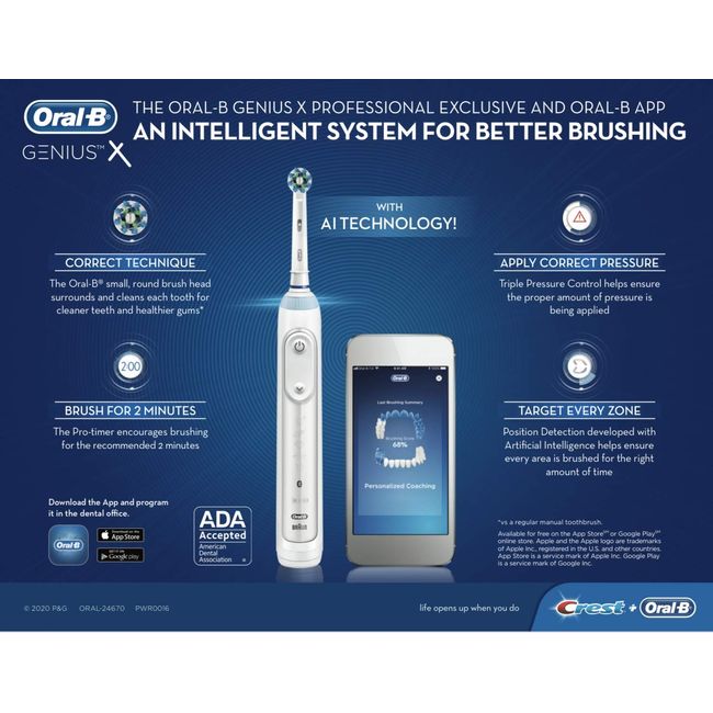  Oral-B Corded ElectricGenius X Toothbrush Patient