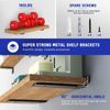 Heavy-Duty Floating Shelf Brackets Sturdy Metal Support with 160 lb Capacity
