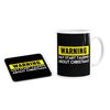 Daytripper Warning May Start Talking About Christmas Kitchen Mug and Coaster Set Gift Coffee Tea Cup