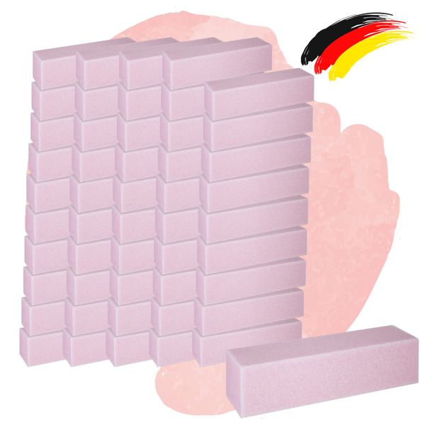 Professional Buffer Pink Set - Nail Design Sanding Block for Nail Modelling - Pack of 50