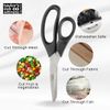 Scissors and Shears (Black, Kitchen (18cm/7" Serrated Blade Left Handed)