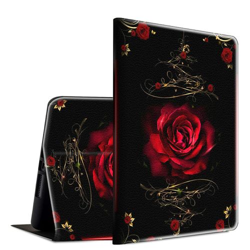 Case for All-New Kindle Fire HD 10 & 10 Plus Tablet 11th/13th Generation 2021/2023 Lightweight Smart Case Adjustable Stand Protective Cover with Auto Wake/Sleep - Red Roses