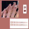 Coollooda Flowers Nail Tips Very Short [24 Pieces] Short Spring Summer Gradation Ribbon Butterfly Heart Cute Coming-of-Age Ceremony Popular Korean False Nails Short Stylish Cute Adult False Nails