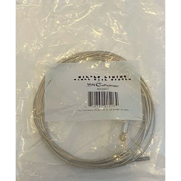 WM Coffman. # 803967  Silver Lining Cable Rail System, 20 Ft Cable, New