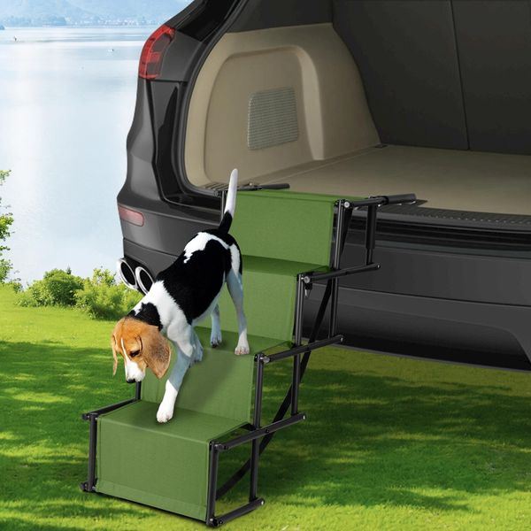 Folding Dog Pet Steps Ramp Stairs Car Boot Portable Ladder for High Beds Trucks