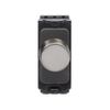 Soho Lighting Brushed Chrome Regular 2 Way Push On/Off Light Switch 1000W Non-Dimmable Dummy Dimmer Module Circular Module (CM) Grid