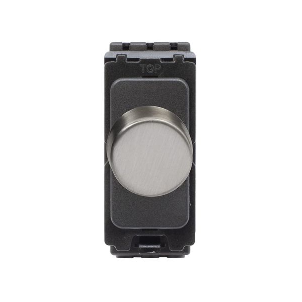 Soho Lighting Brushed Chrome Regular 2 Way Push On/Off Light Switch 1000W Non-Dimmable Dummy Dimmer Module Circular Module (CM) Grid