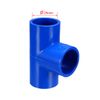 sourcing map 25mm Slip Tee PVC Pipe Fitting T-Shaped Coupling Connector Blue 10 Pcs