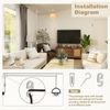 DiCUNO E27 Lampholder, Pendant Light Ceiling Lighting Fitting, Suspended Pendant Light Fitting Kit, White, 4M, 2Packs