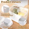 10 Pcs 14X10X9.5 Inch Plastic Storage Bins White Storage Box with Handle, Stacka