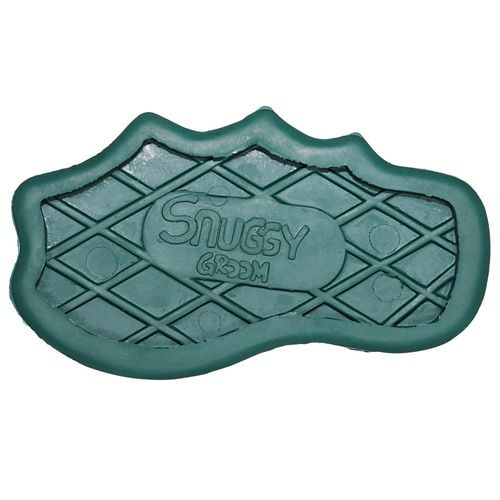 Grewal Equestrian Snuggy Groomer Soft Teeth Rubber Groomer Curry (Green)