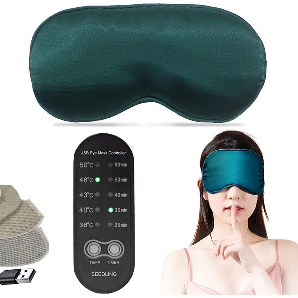 Heated Eye Mask Dry Pink Sleep Moist Heat Dark Circle Stye Blepharitis Compress