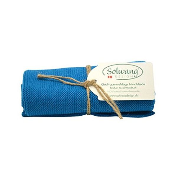 Solwang Handtuch H27 gestrickt in dunkel stark blau