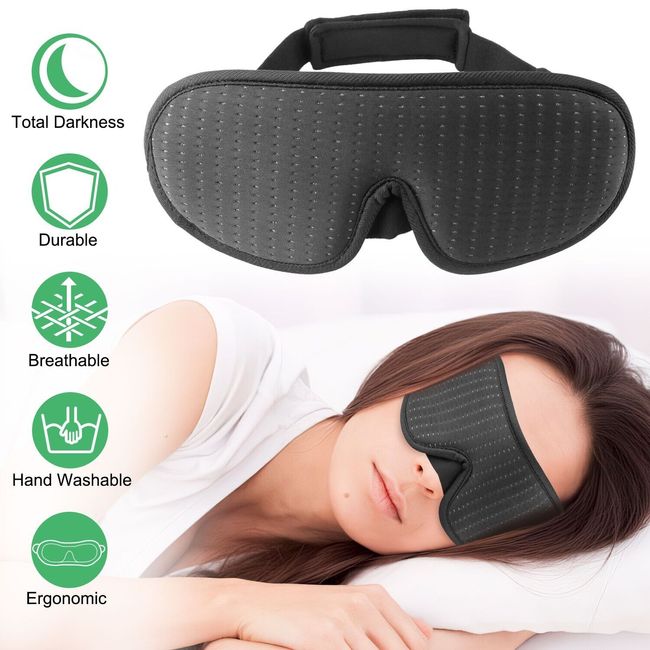 Men Women 3D Lycra Sleep Mask Eye Mask For Sleeping Padded Shade Cover Blindfold