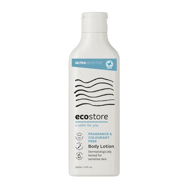 [Ecostore Official] ecostore Body Lotion Unscented 220mL / Body Care Liquid Moisturizing Ultra Sensitive Natural Hypoallergenic Sensitive Skin Skin Care Skin Friendly Natural Bath Baby Pregnant Women Plant-derived