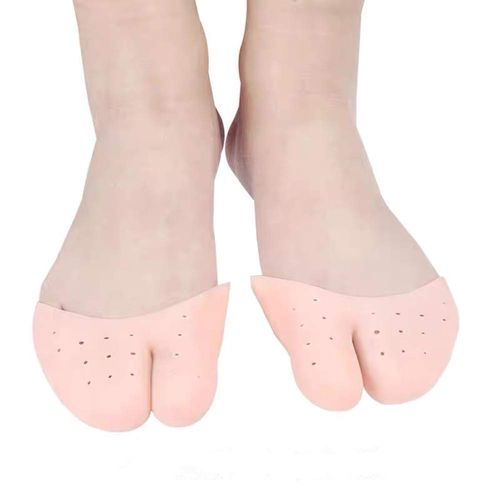 AOYATIME Toe Protective Cover, Toe Protective Cover, Ballet Supplies, Foot Protection, Silicone, Gel Pad, Toe Support, Shock Absorption, Reduces Toe Pain, Silicone Protective Cap, Toe Pad, Soft, Small Holes, Breathable, Reduces Toe Pain, Suitable for Men 