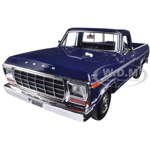 1979 FORD F-150 PICKUP TRUCK DARK BLUE 1/24 DIECAST MODEL CAR BY MOTORMAX 79346