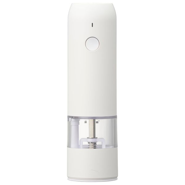 OHM Electric Electric Mill, Salt Mill, Pepper Mill, Salt, Pepper Mill, Stylish, USB Rechargeable, Electric Spice Grinder, White, COK-PSM003-W 08-1499 OHM