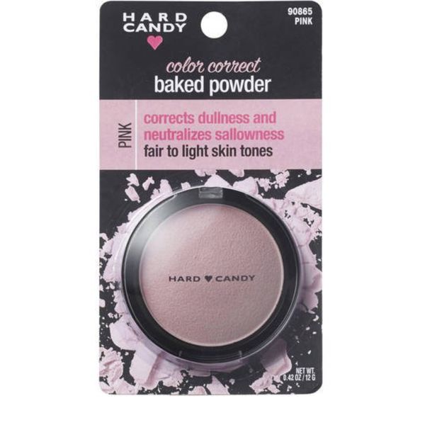 HARD CANDY Color Correct BAKED POWDER ~Pink~ Light to Fair Skin .42 oz. Sealed!