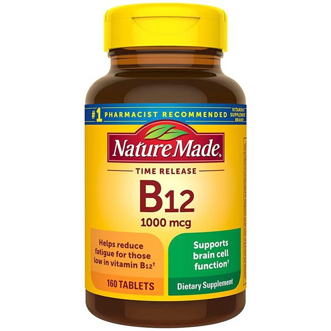 Nature Made Vitamin B12 1000 mcg Dietary Supplement for Energy Metabolic Support 160 Tablets 160 Day Supply