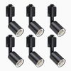 LVWIT Lighting Rail Spotlight E26 Base Socket Duct Rail Lighting Fixture Angle Adjustable Black 6 Pack