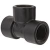 Banjo TEE075 Polypropylene Pipe Fitting, Tee, Schedule 80, 3/4" NPT Female
