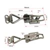 2PCS Adjustable Toggle Clamp, 96mm Quick Release Pull Latch, Stainless Steel Toggle Clamp for Box Drawer Cabinet