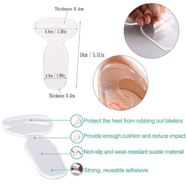 High Heel Pads,Heel Grips for Ladies Shoes Too Big,Heel Grips Liners Inserts, Foot Care Kit to Prevent Blisters, Anti-Slipping Shoe Cushion