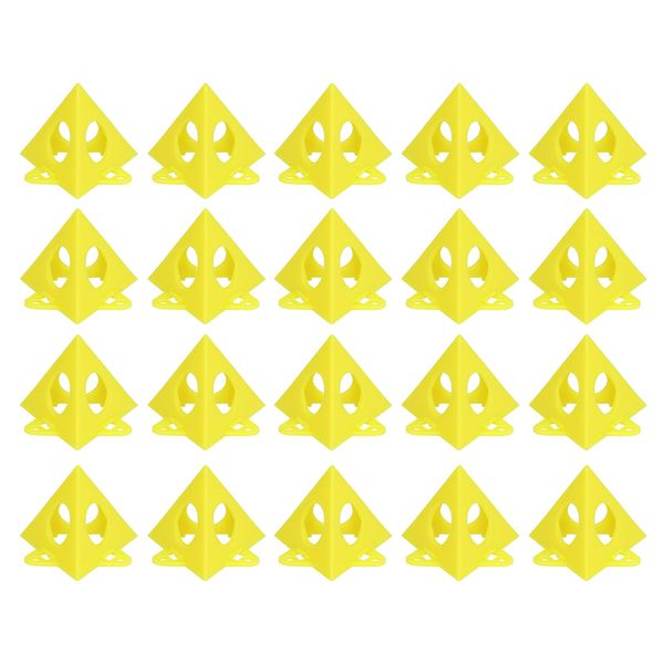 Msiud Pyramidenständer Maler 20 Stück Pyramiden Stands, Gelbe Stands Farbständer Dreieckige Ständer Leinwände Mini Kegel für Türerhöhungen Stützständer Leinwand Schranktür Kunsthandwerk