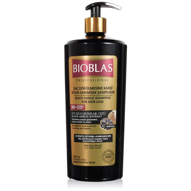 BIOBLAS Anti-Haarausfall-Shampoo mit schwarzem Knoblauch, 1000 ml