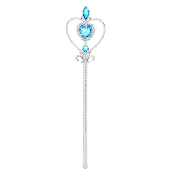 TIESOME Fairy Magic Wand, Princess Wand with Rhinestones Glitter Angel Wand Fairy Wand Kit Princess Party Favors for Costume Cosplay Birthday Party Supplies (Blue)