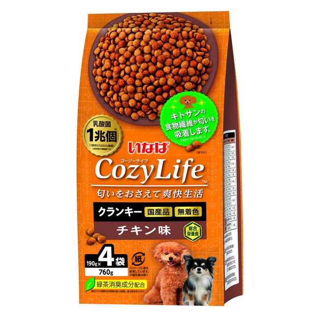 Inaba Cozy Life Cranky Chicken Flavor, 6.7 oz (190 g) x 4 Bags