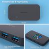 USB 3.0 Switch, USB Switcher Two Computers Share 3*USB 3.0 and 1*USB C with Remote Control for PC Mouse Keyboard Printer Scanner Compatible USB KVM Switch Selector for Windows, Mac, Linux